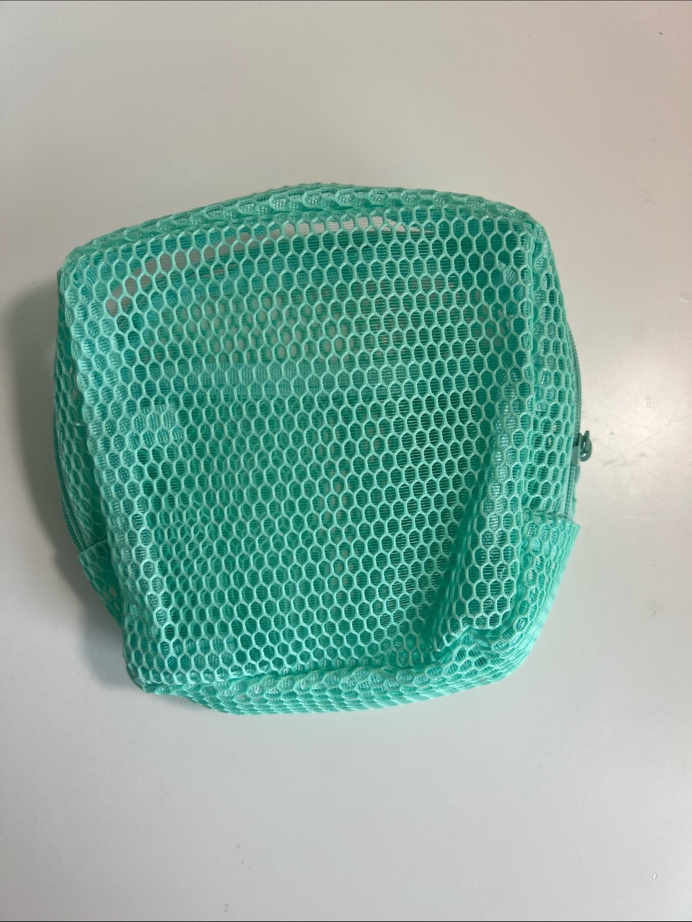 Turquoise Transparent Mesh Pouch - Picture 4 of 4